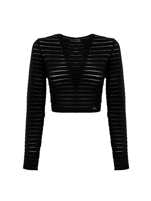 Top in maglia traforata Nero Elisabetta Franchi | MK66T52E2110